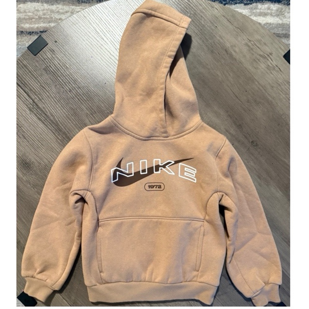 Nike Kids' Hooded Sweatshirt in Tan. Size 3-4.